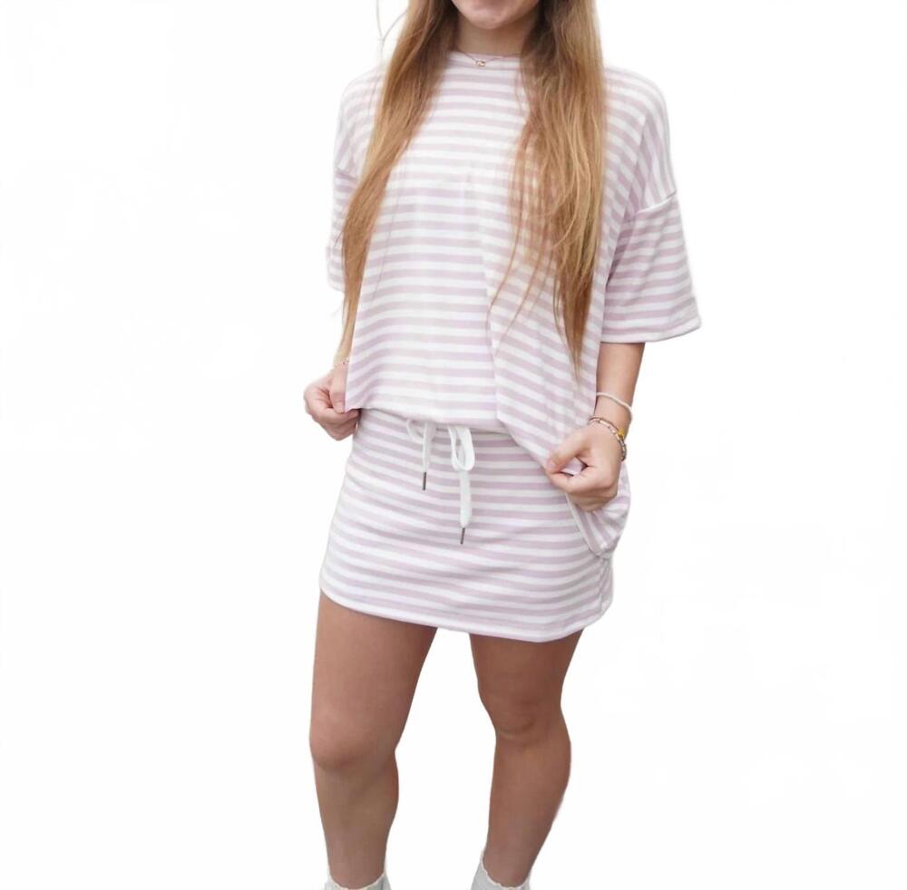 NEW LE LIS mid rise skort set in pale pink